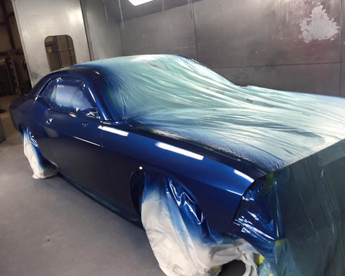 Polished luxury sports car